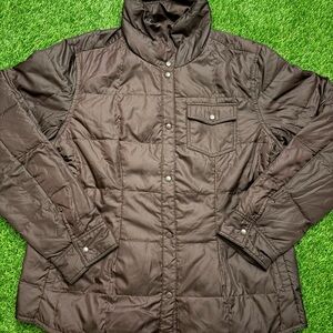 Women’s maroon Edie Bauer goose down puffer jacket